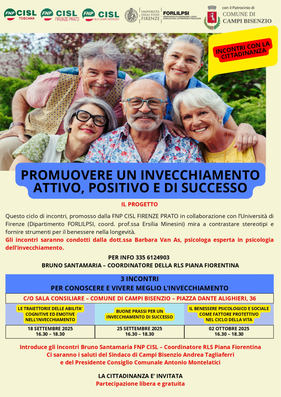 PROMUOVERE UN'INVECCHIAMENTO ATTIVO, POSITIVO E DI SUCCESSO