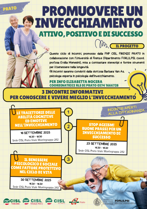 PROMUOVERE UN'INVECCHIAMENTO ATTIVO, POSITIVO E DI SUCCESSO
