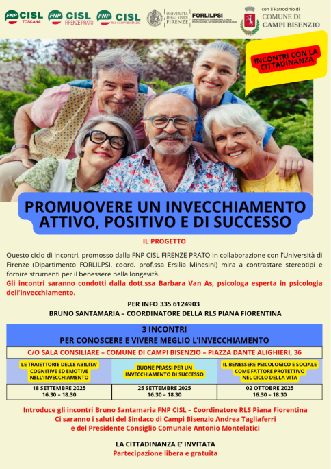 PROMUOVERE UN'INVECCHIAMENTO ATTIVO, POSITIVO E DI SUCCESSO