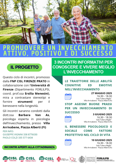 PROMUOVERE UN'INVECCHIAMENTO ATTIVO, POSITIVO E DI SUCCESSO